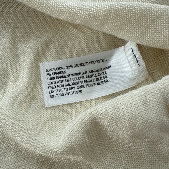 NWT Knox Rose Cream V-Neck Long Sleeve Top Scandi Chic Soft Girl Normcore Size M - Picture 7 of 11